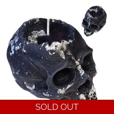 Small skull snowflake black and silver gothic decor